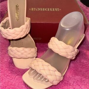 Andrea Women's Braided Strap Sandals - Cream